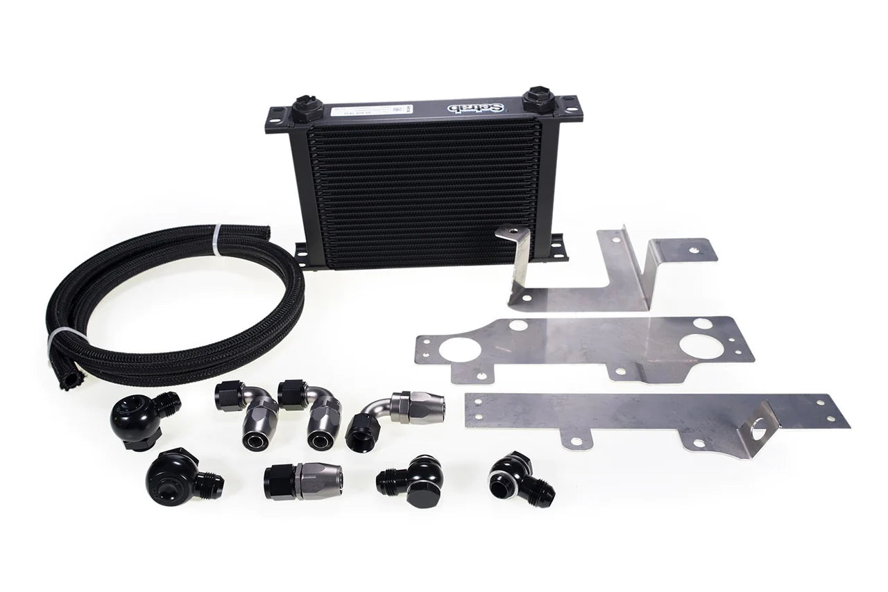 MAP Rev2 Oil Cooler Kit with Mounting Brackets | 2008-2015 Mitsubishi Evo X- Lightweight braided lines