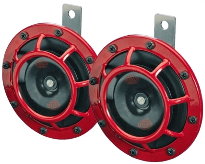 Hella Supertone Horn Kit 12V 300/500HZ Red
