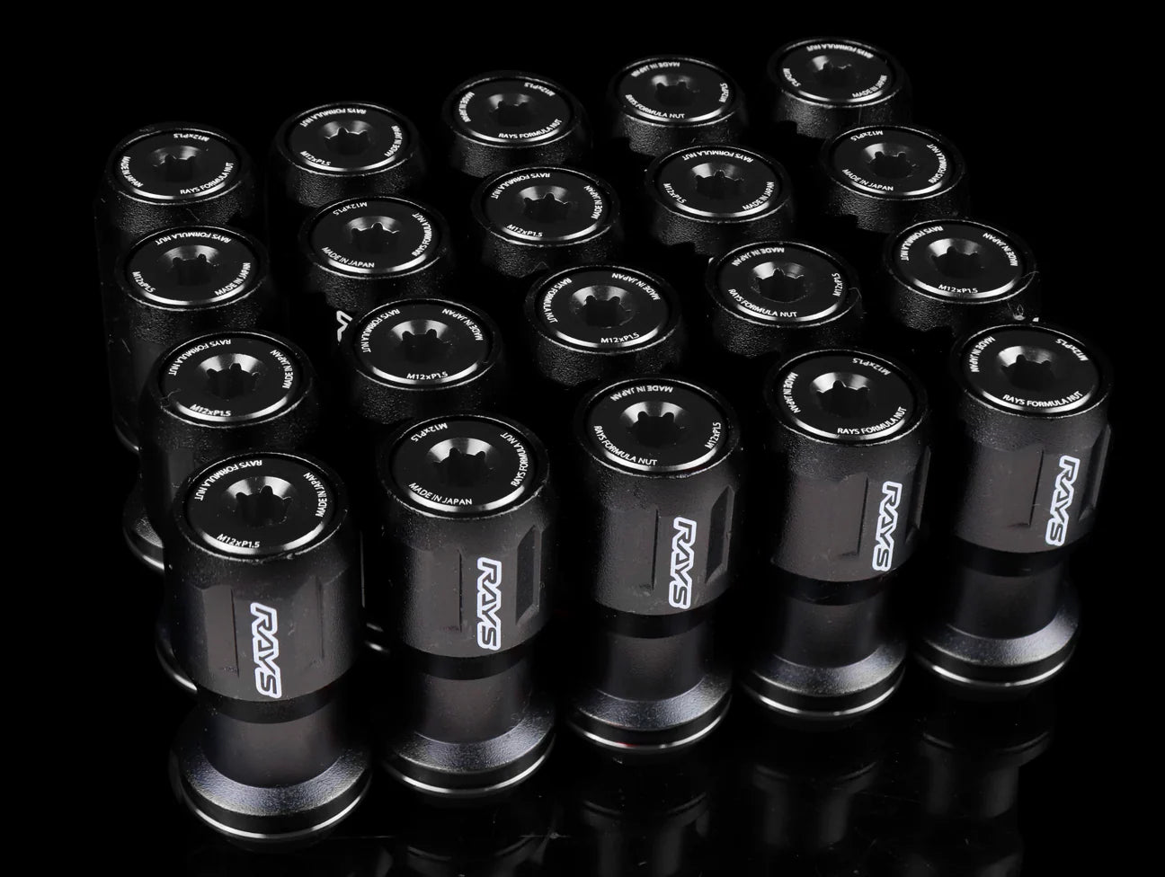 RAYS FORMULA NUT FN-II SET - 12X1.50 BLACK