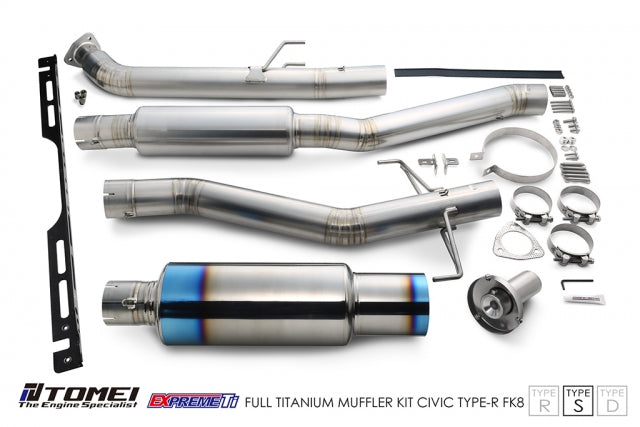 Tomei Full Titanium Expreme Ti Exhaust (Type S / Single Muffler) - Honda Civic Type R FK8 17-21