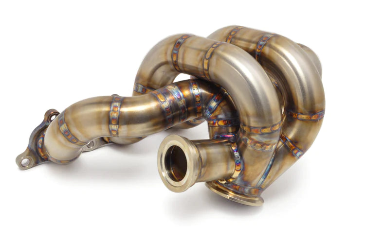 STM Evo 4-9 Forward-Facing V-Band Turbo Exhaust Manifold | PTE flanged