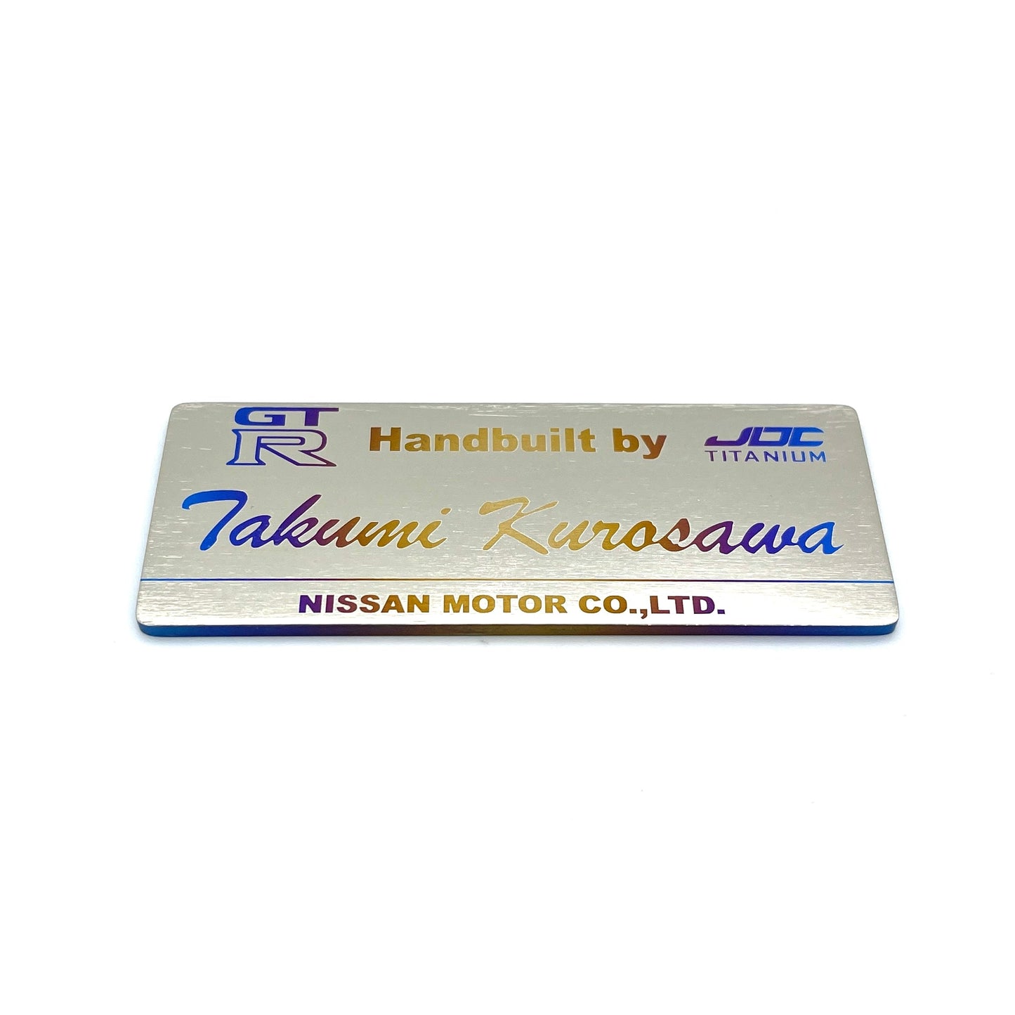 JDC Titanium "Takumi" Engine Builder Badge (R35 GT-R)