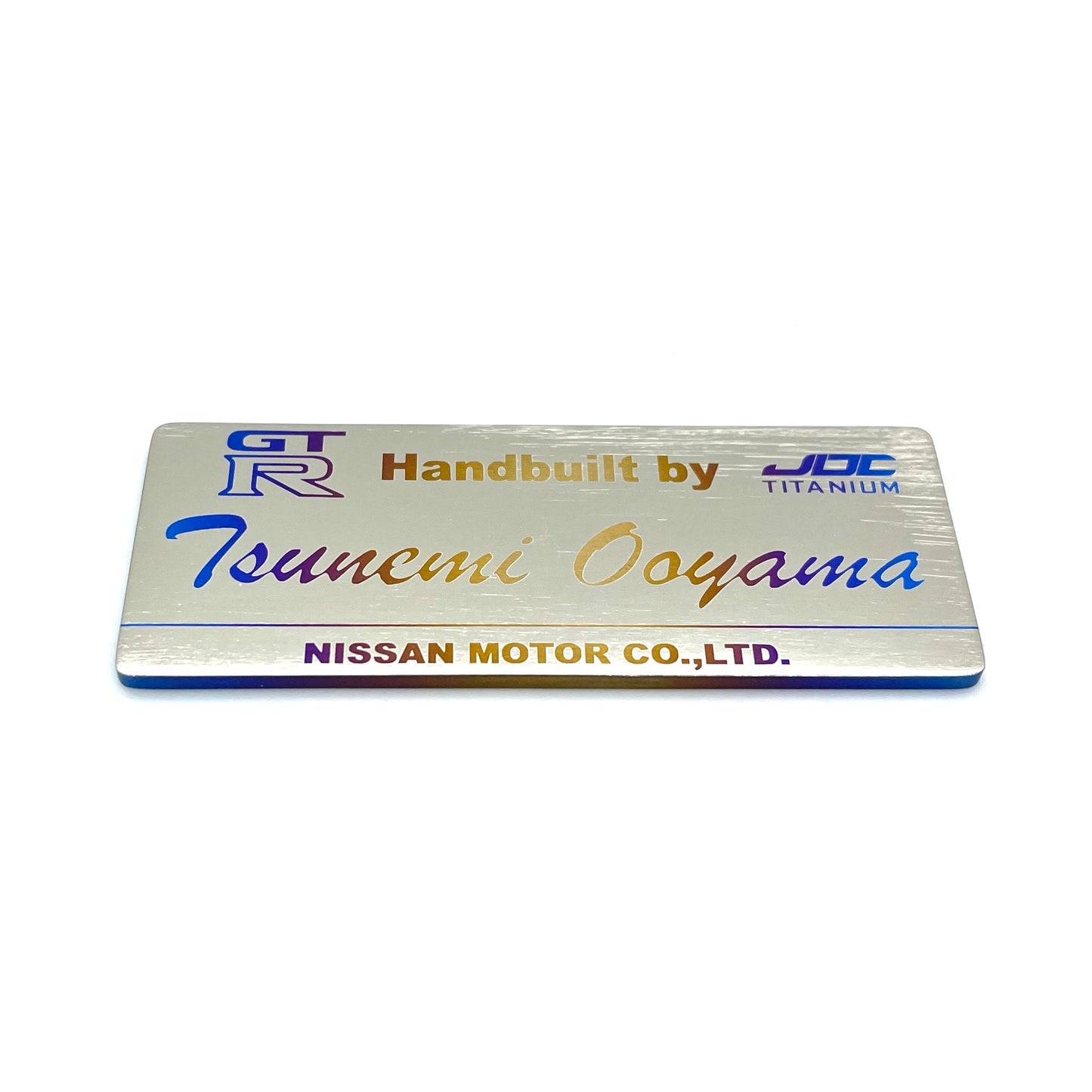 JDC Titanium "Takumi" Engine Builder Badge (R35 GT-R)