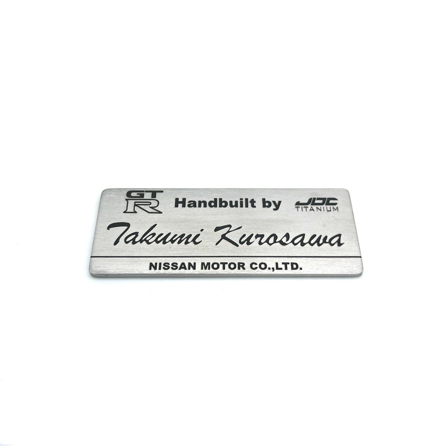 JDC Titanium "Takumi" Engine Builder Badge (R35 GT-R)