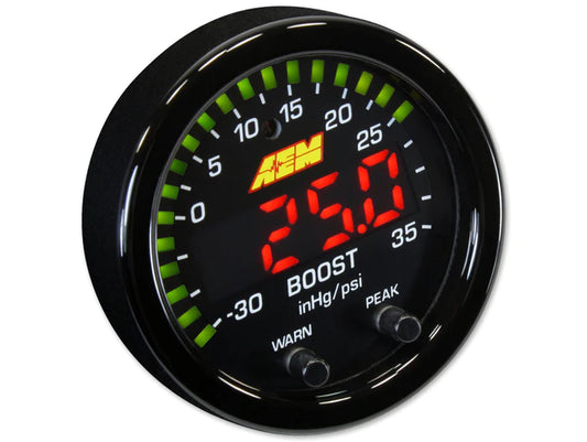 AEM Electronics X-Series Boost Gauge 52m