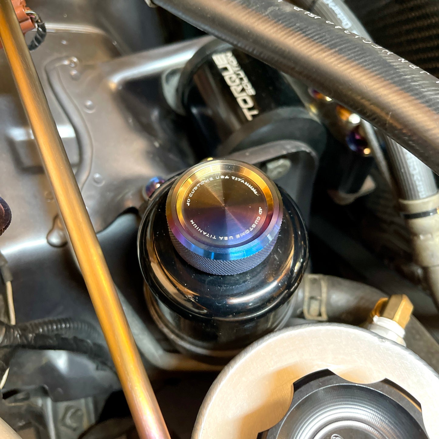 JDC Titanium Power Steering Reservoir Cap Cover (Evo 8/9)