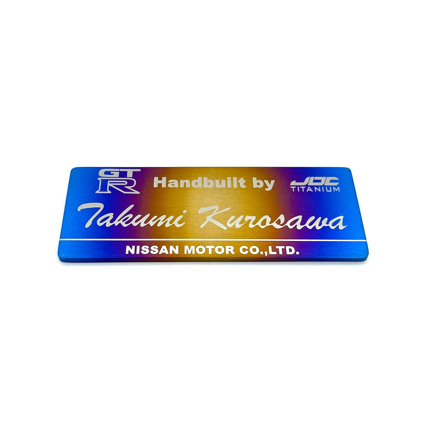 JDC Titanium "Takumi" Engine Builder Badge (R35 GT-R)