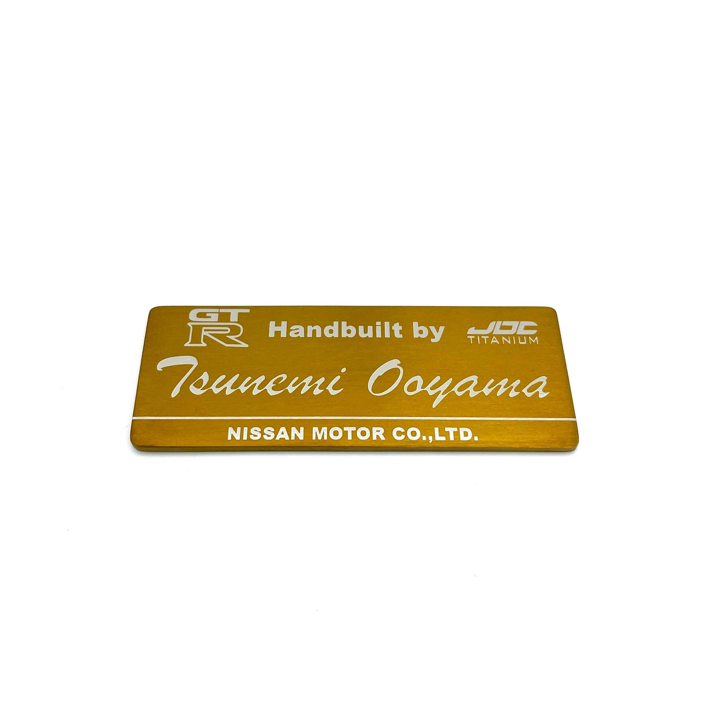 JDC Titanium "Takumi" Engine Builder Badge (R35 GT-R)