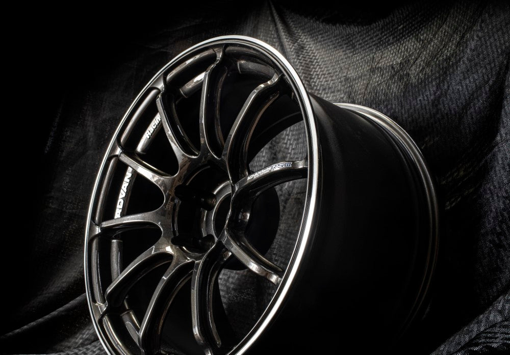 Advan RSIII Wheel 18x10.5 5x114.3 15mm Black Gunmetallic & Ring- set