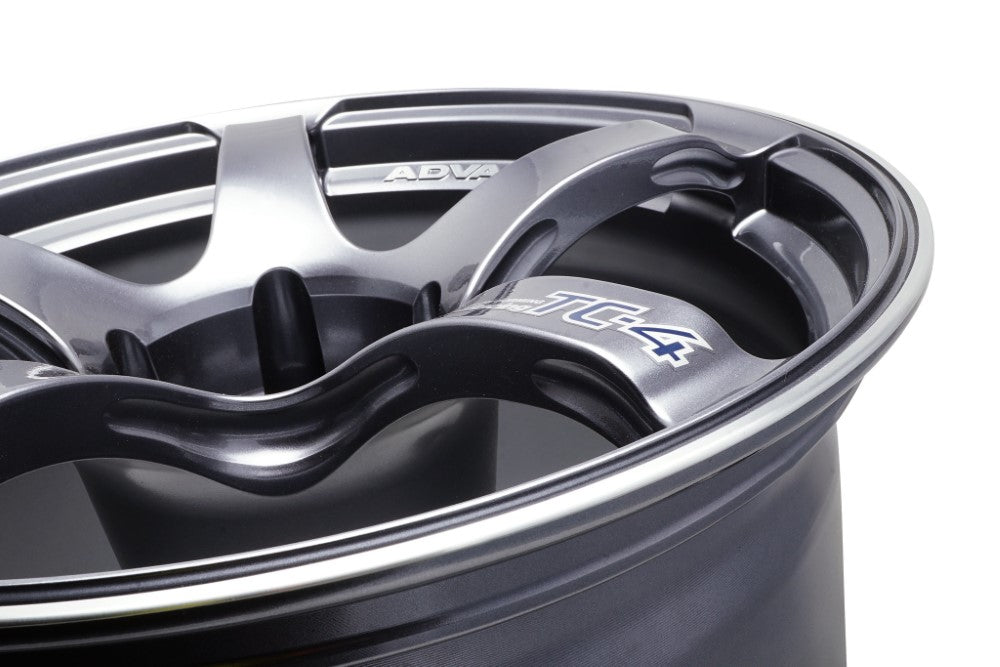 Advan TC-4 Wheel 18x9.5 5x114.3 12mm Racing Gunmetallic & Ring- Set