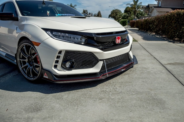APR Performance Carbon Fiber Wind Splitter w/ Rods - Honda Civic Type R 2017+