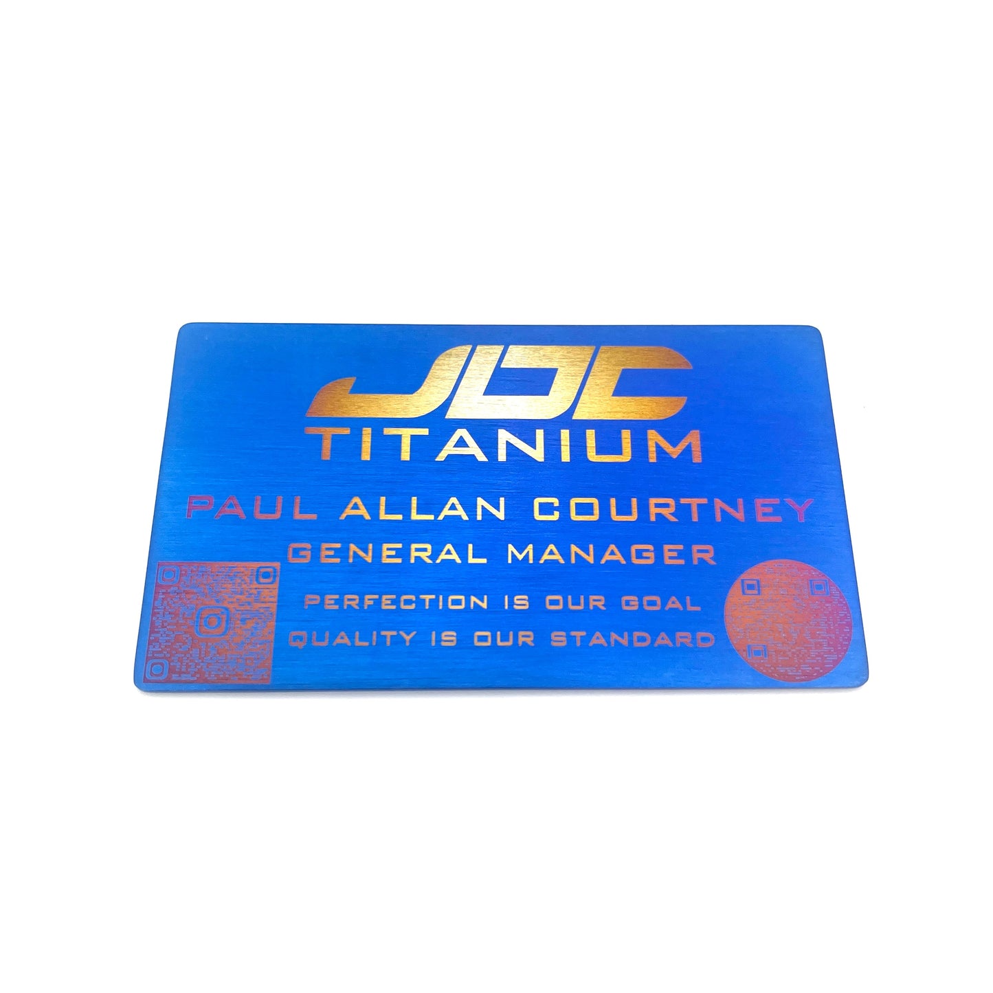 JDC Titanium Business Cards