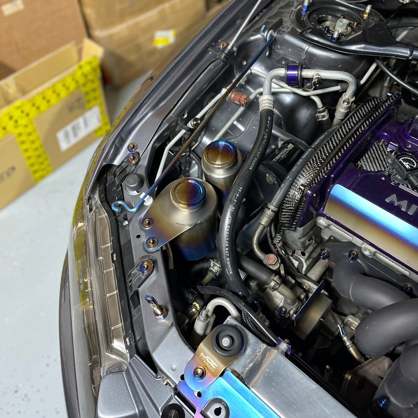 JDC Titanium Power Steering Reservoir Tank (Evo 8/9)