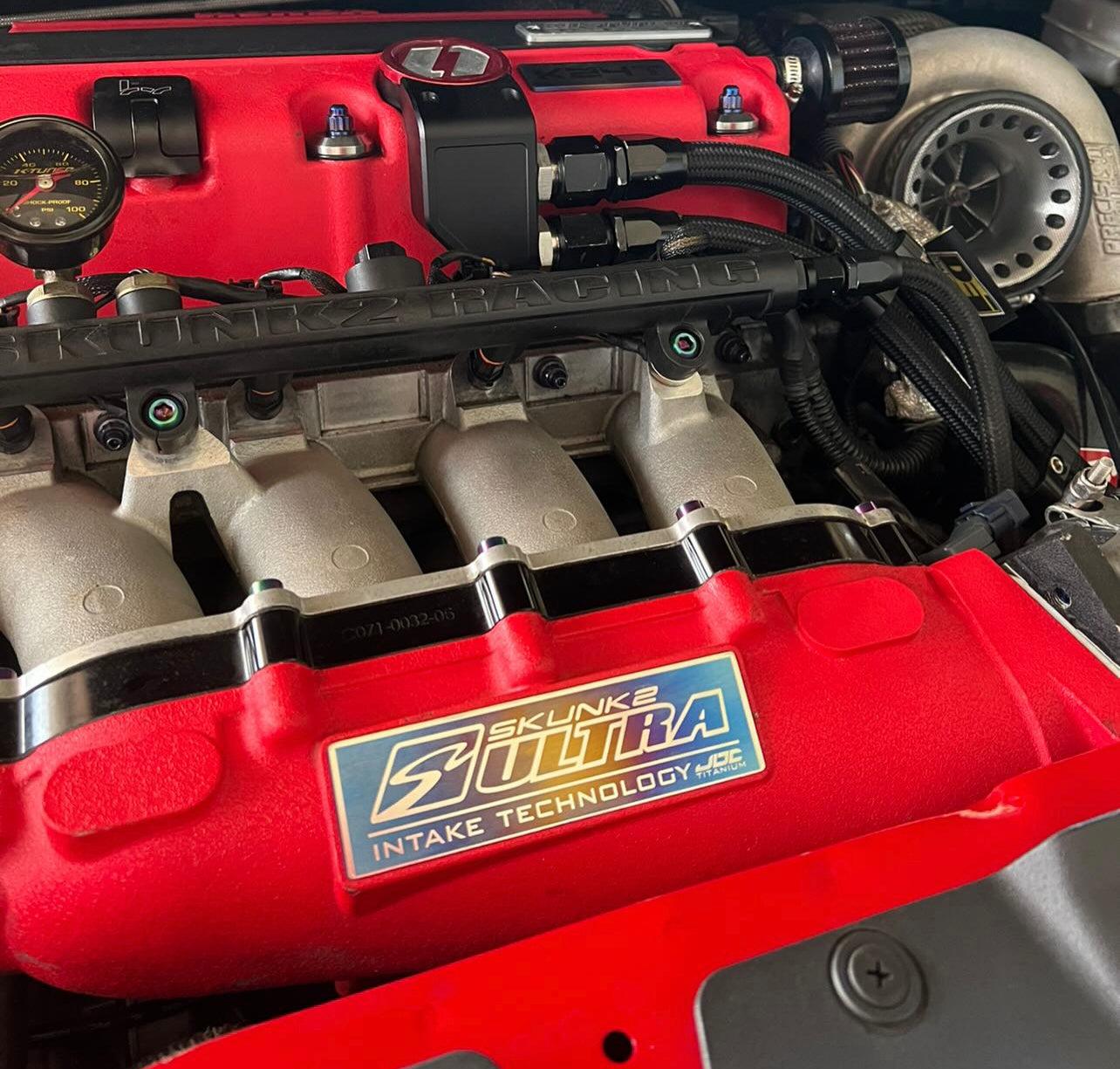 JDC Titanium Skunk2 Intake Manifold Badge
