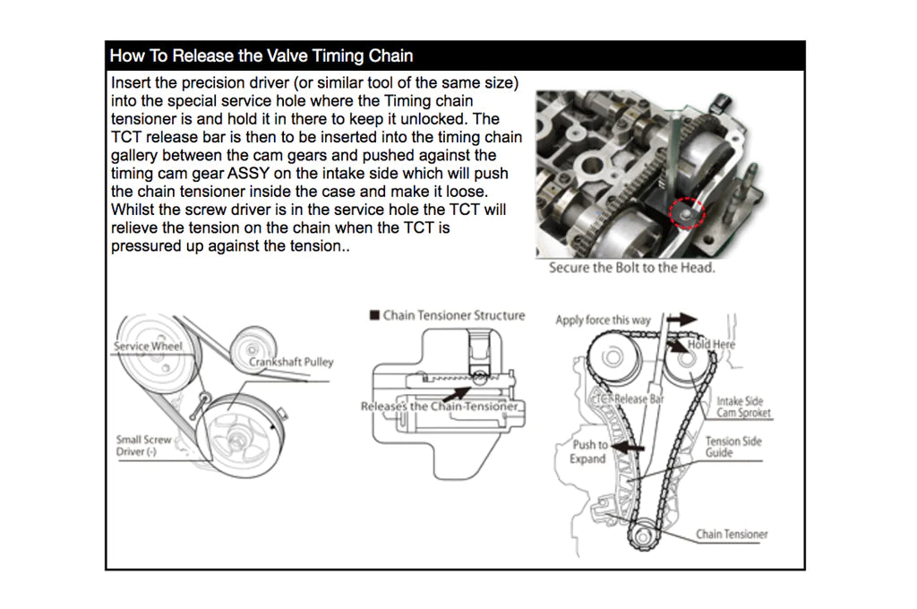 Tomei Camshaft Timing Tool TCT Release Bar Mitsubishi 4B11T EVO 10 X 751003 TA301Z-MT02A