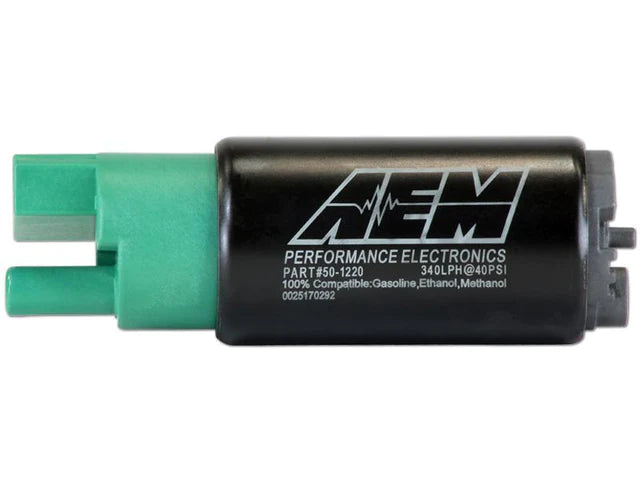 AEM E85 High Flow In-Tank Fuel Pump - 340LPH (65mm, Offset Inlet)