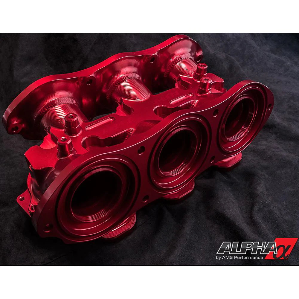 ALPHA Performance Carbon Fiber/Billet Intake Manifold Standard Fuel Rail | 2009-2020 Nissan GT-R