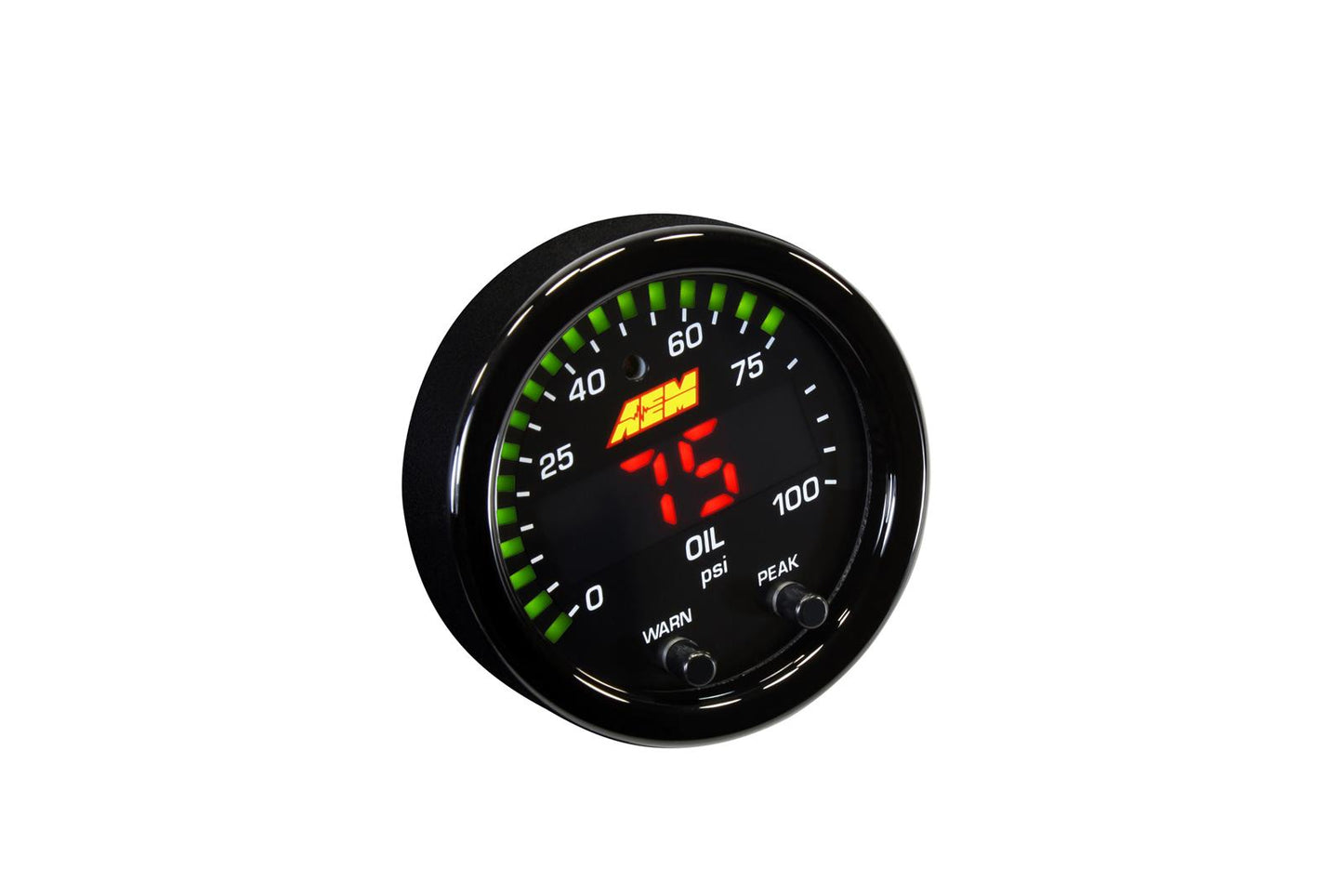AEM Electronics X-Series Oil Pressure Gauge 0-100psi 52mm
