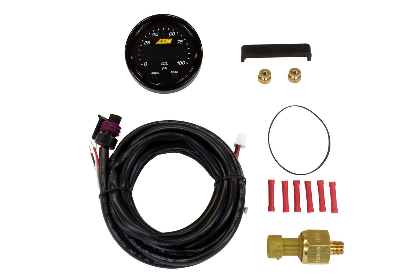 AEM Electronics X-Series Oil Pressure Gauge 0-100psi 52mm