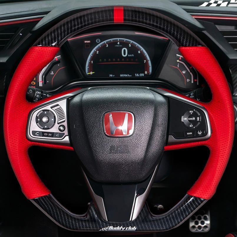 Buddy Club Sport Time Attack Edition Steering Wheel - Honda Civic Models (Inc. 2017+ SI / 2017+ Type R)