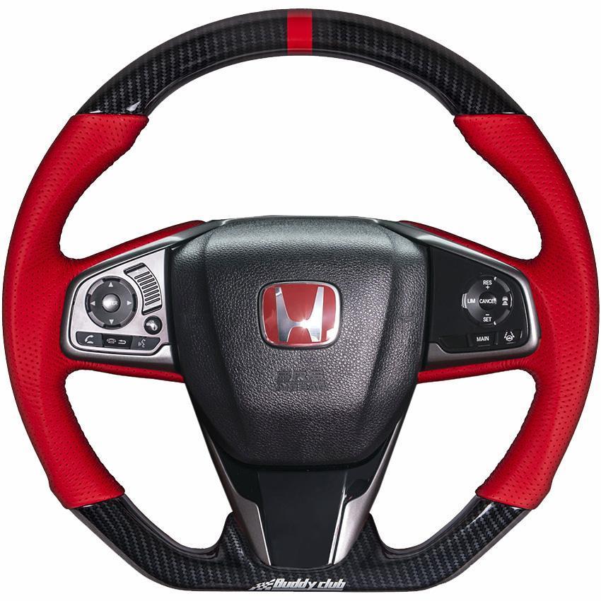 Buddy Club Sport Time Attack Edition Steering Wheel - Honda Civic Models (Inc. 2017+ SI / 2017+ Type R)