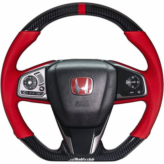 Buddy Club Sport Time Attack Edition Steering Wheel - Honda Civic Models (Inc. 2017+ SI / 2017+ Type R)