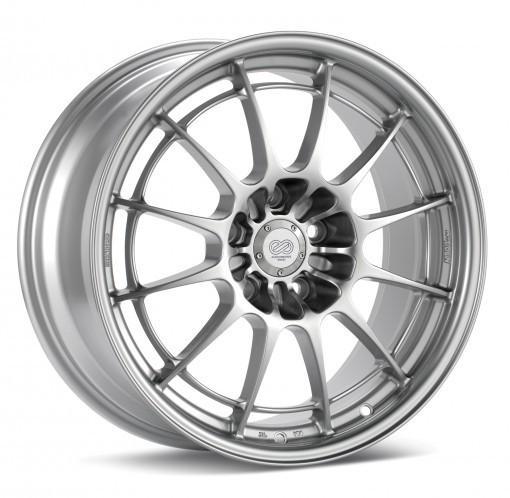 Enkei NT03+M / 18x9.5 / 5x114.3 / 27mm Offset / 72.6mm Bore F1 Silver Wheel