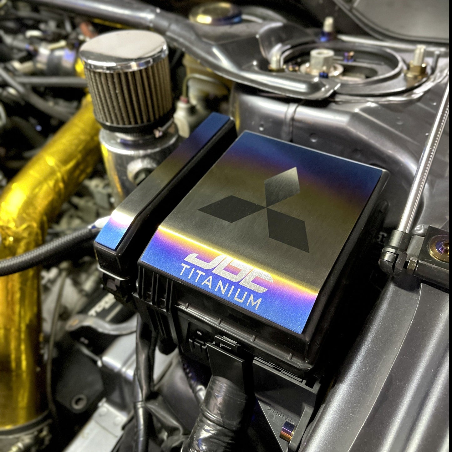 JDC Titanium Fuse Box/Relay Cover (Evo 7/8/9/DSM)