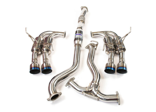Invidia R400 Gemini Single Layer Cat Back Exhaust w/Titanium Burnt Tips - Subaru WRX/STI 2015+