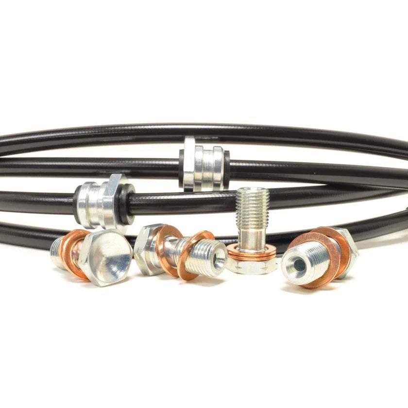 STM Stainless Steel Braided Brake Line Kit | 2001-2006 Mitsubishi Evo