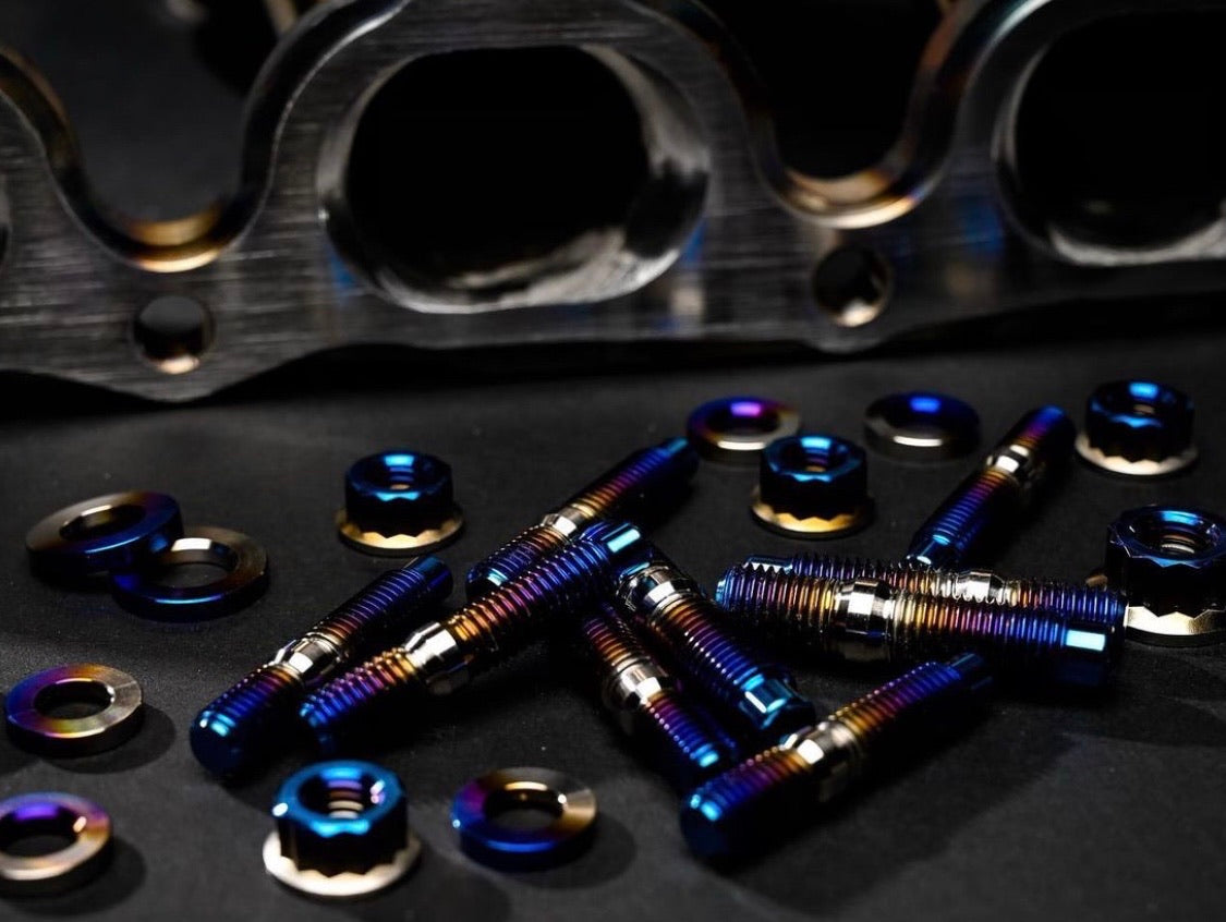 JDC Titanium Exhaust Manifold Stud Kit (Evo 4-9/ 2G DSM)