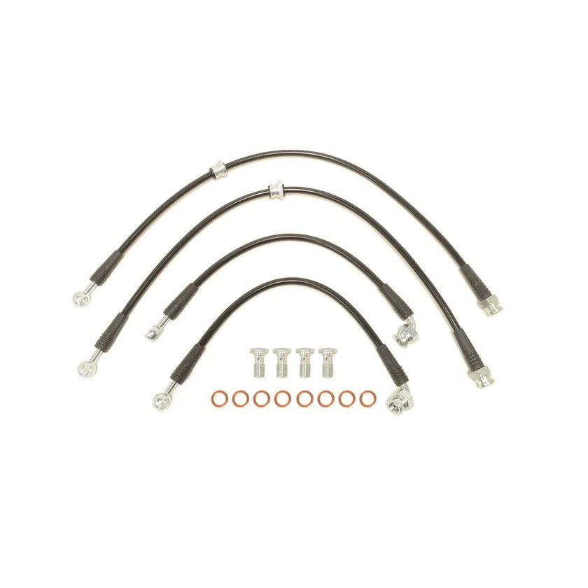 STM Stainless Steel Braided Brake Line Kit | 2001-2006 Mitsubishi Evo