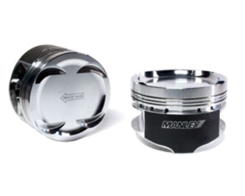 Manley 85.5mm +.5mm 8.5 / 9.0 Dish Piston Set of 4 w/ Rings Mitsubishi Eclipse | Evo (7 Bolt 4G63T) 1993-2006