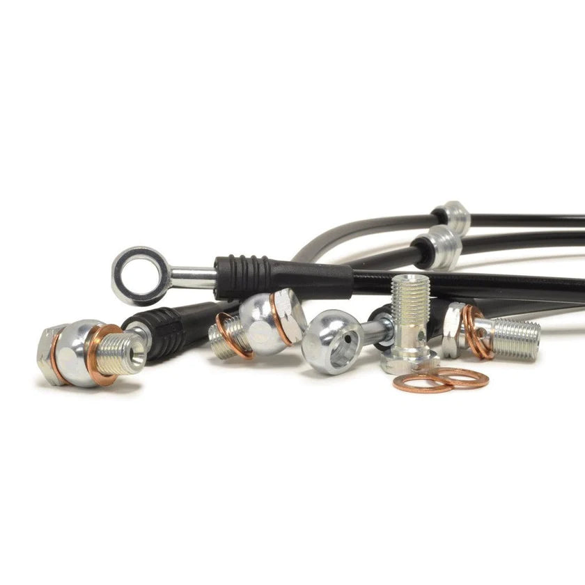 STM Stainless Steel Braided Brake Line Kit | 2001-2006 Mitsubishi Evo