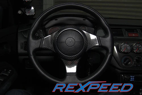 Rexpeed Dry Carbon Fiber Steering Wheel Cover (Evo 7/8/9)