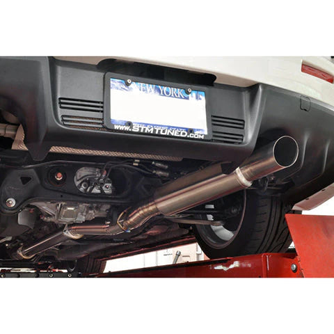 STM Single Exit Titanium Cat-Back Exhaust | 2008-2015 Mitsubishi Evolution X