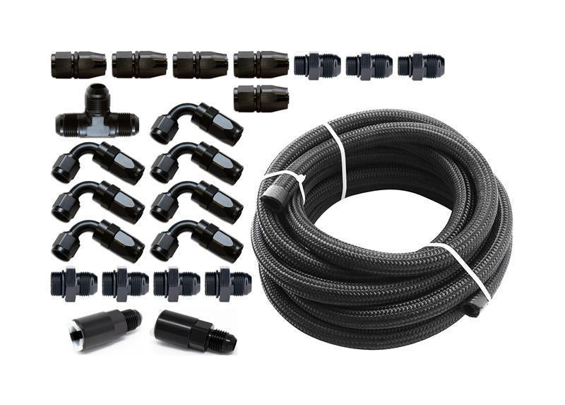 Torque Solution Braided Fuel Line Kit for -6an FPR | Multiple Subaru Fitments