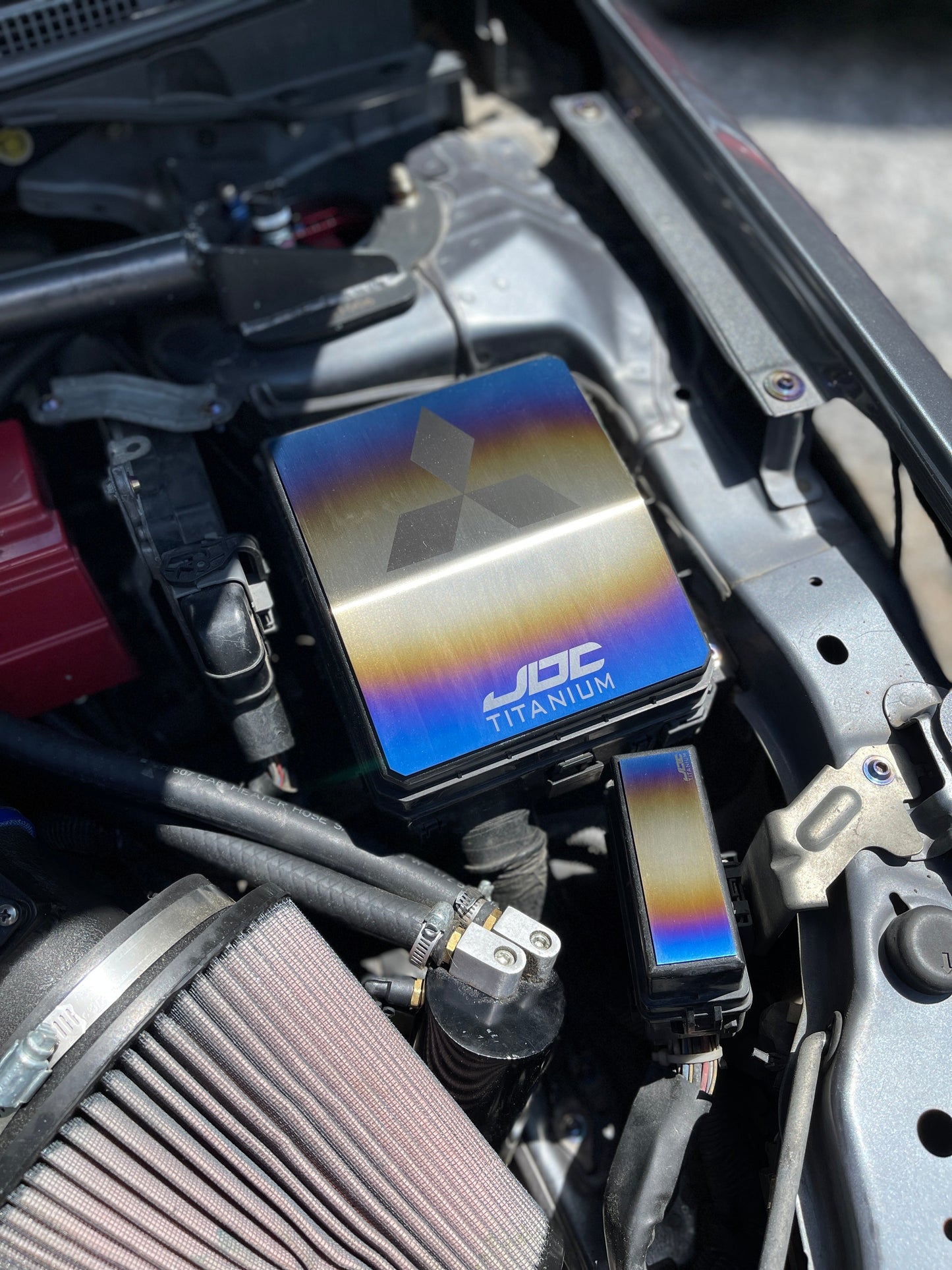 JDC Titanium Fuse Box & Relay Cover (Evo X)