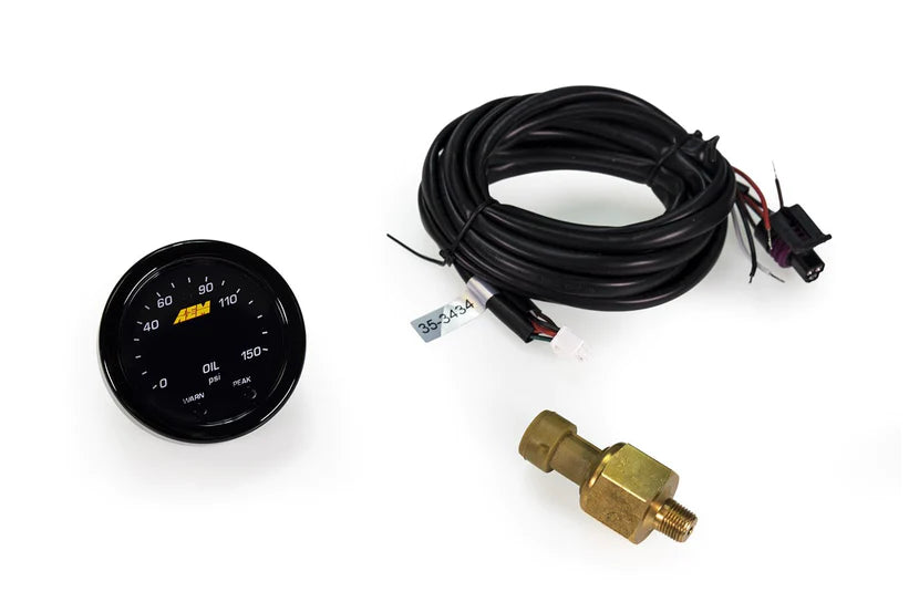 AEM X-Series 0-150 Oil Pressure Gauge Kit - 10 Bar