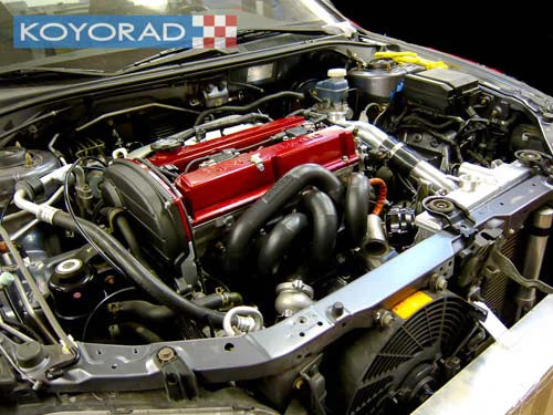 Koyo Half-Size Aluminum Radiator | 2003-2006 Mitsubishi Evo 8/9
