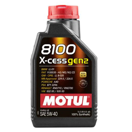Motul 5W40 8100 X-CESS Gen 2 Synthetic Motor Oil - 1L