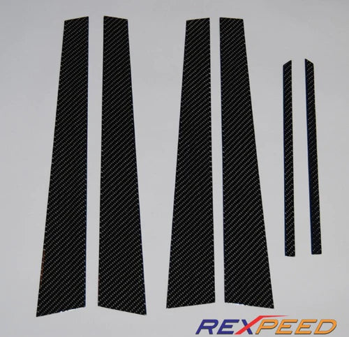 Rexpeed Carbon Fiber Pillar Trim Mitsubishi (Evo 7/8/9)