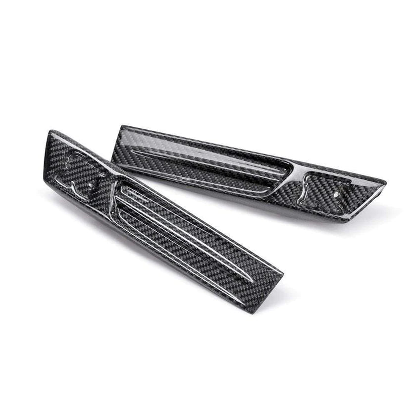 Seibon Carbon Fiber Fender Duct Logos (Pair) | 2009-2014 Nissan GT-R R35