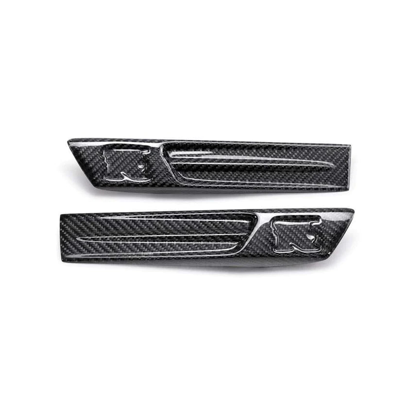 Seibon Carbon Fiber Fender Duct Logos (Pair) | 2009-2014 Nissan GT-R R35