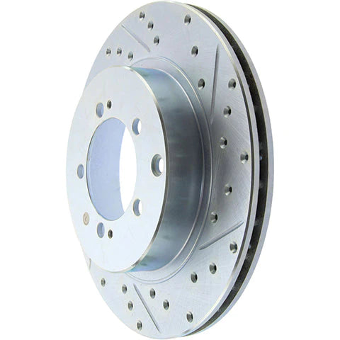 Stoptech Sport Slotted & Drilled Rear Rotor | 2001-2006 Mitsubishi Evo 7/8/9