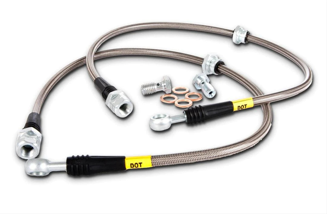 Stoptech Stainless Steel Braided Front Brake Lines | 2008-2015 Mitsubishi Lancer Evolution X