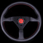 Momo Monte Carlo Steering Wheel  (Black Leather / Red Stitch)