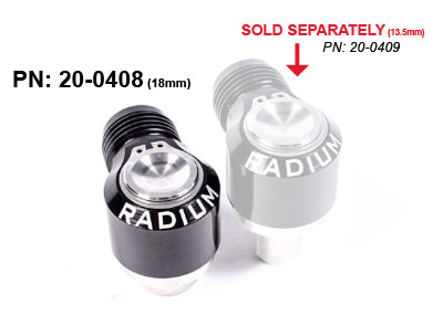 Radium Engineering 10AN Male Swivel Banjo 18.0mm Press Fit Fitting for 2JZ-GTE Intake Valve Cover