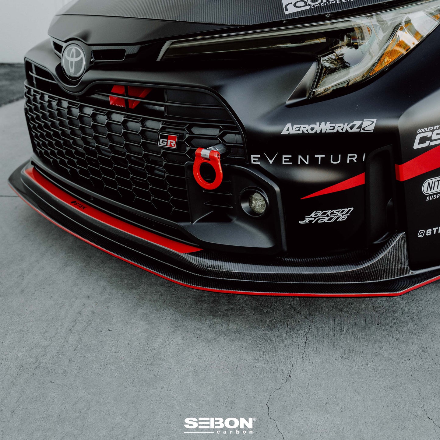 Seibon MB-Style Carbon Fiber Front Lip for the GR Corolla 2023+