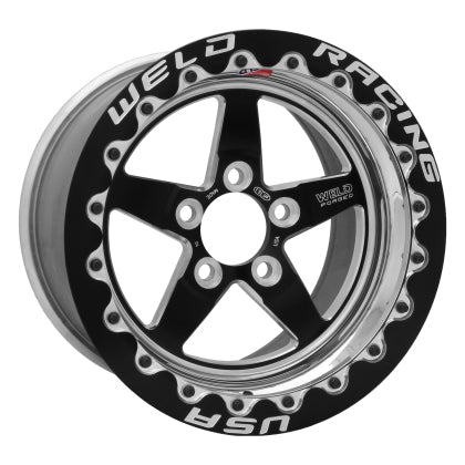 Weld S71 15x9.33 / 5x4.5 BP / 6.5in. BS Black Wheel (Medium Pad) - Black Single Beadlock MT